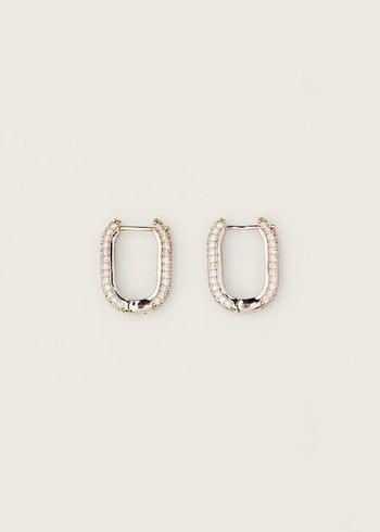 Phase Eight Stone Detail Hoop Jewellery Silver Canada | OPLUDK-976